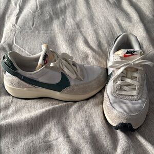 Nike Women’s White and Dark Green Sneakers